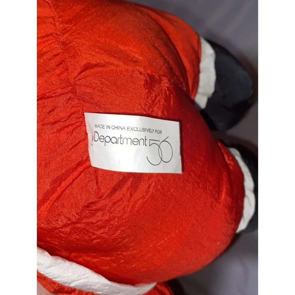 Vintage Dept 56 Christmas Santa Plush Nylon Stuffed‎ Toy Decoration 16